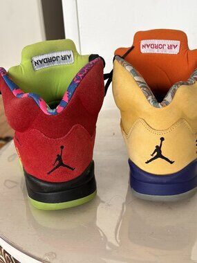 Men's Jordan 5 Retro What the Solar Orange Red Yellow Size US 8.5
